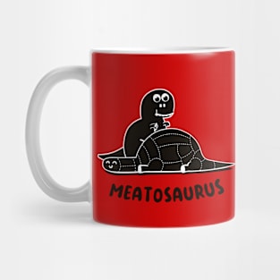 Meatosaurus B&W Mug